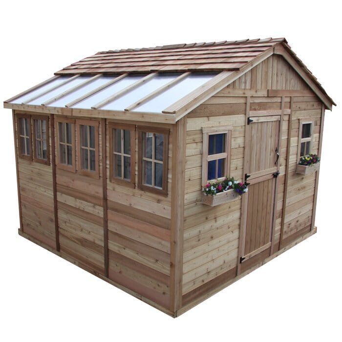 12′ x 12′ Cedar Outdoor Garden Shed – Sunshed Storage Building
