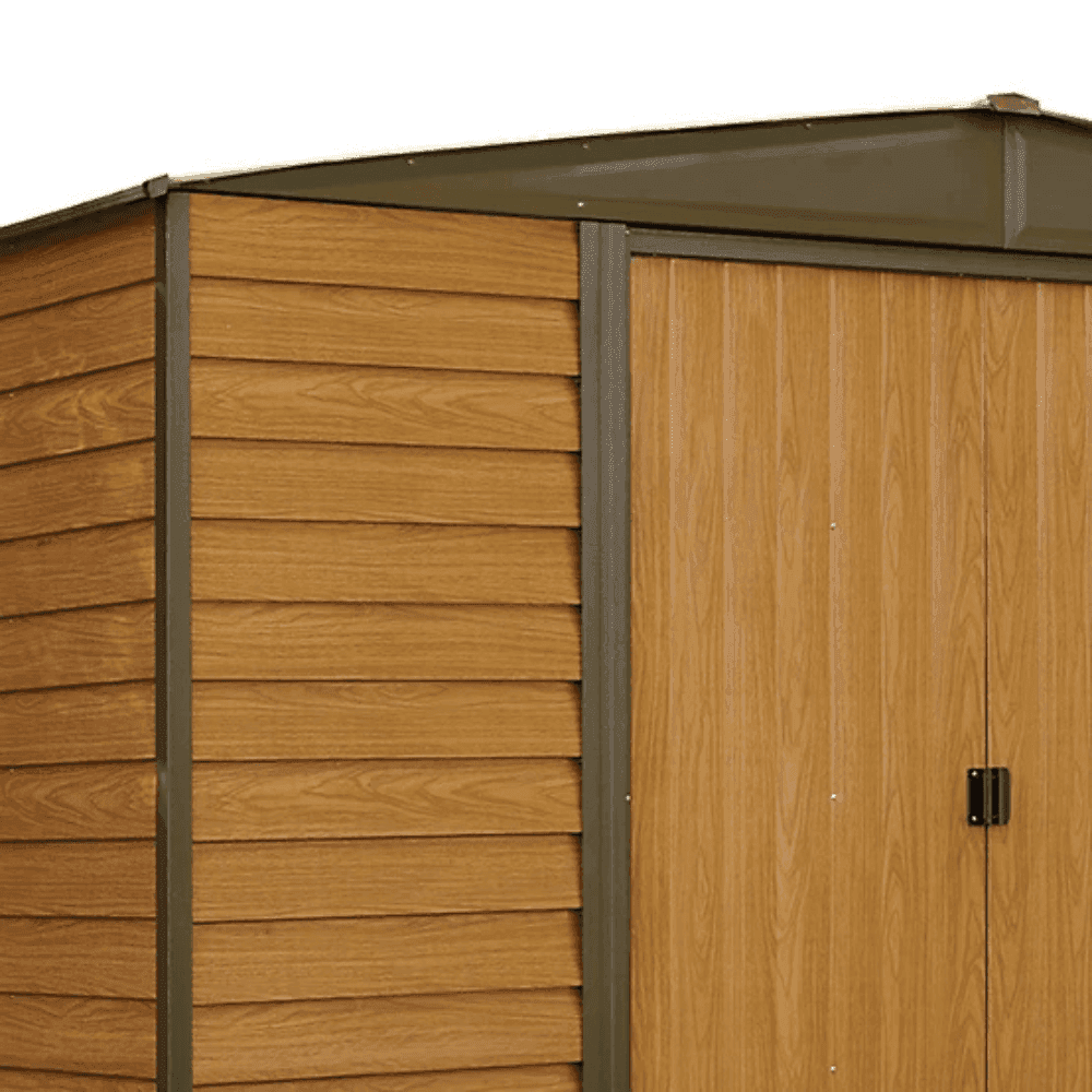 Arrow 10 ft. x 8 ft. Woodridge Shed – Durable Metal Storage with Woodgrain Finish
