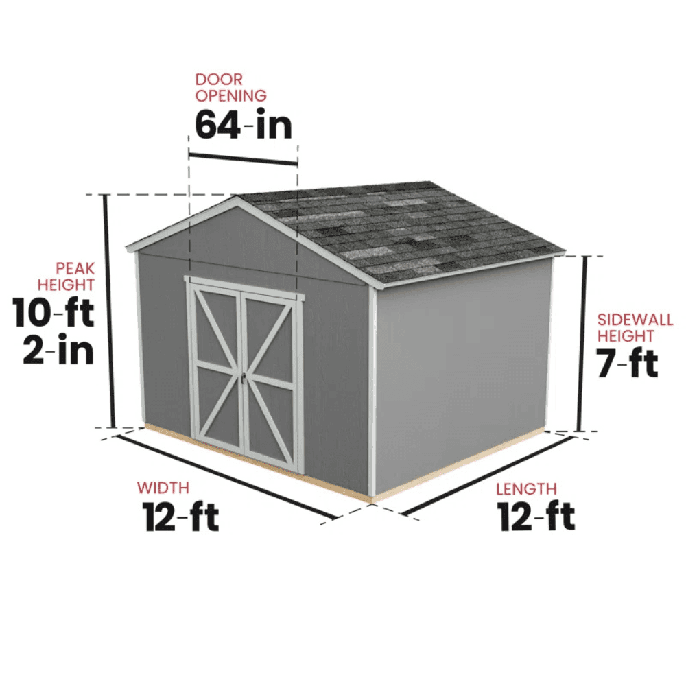 Astoria 12 ft. x 12 ft. Outdoor Wood Storage Shed