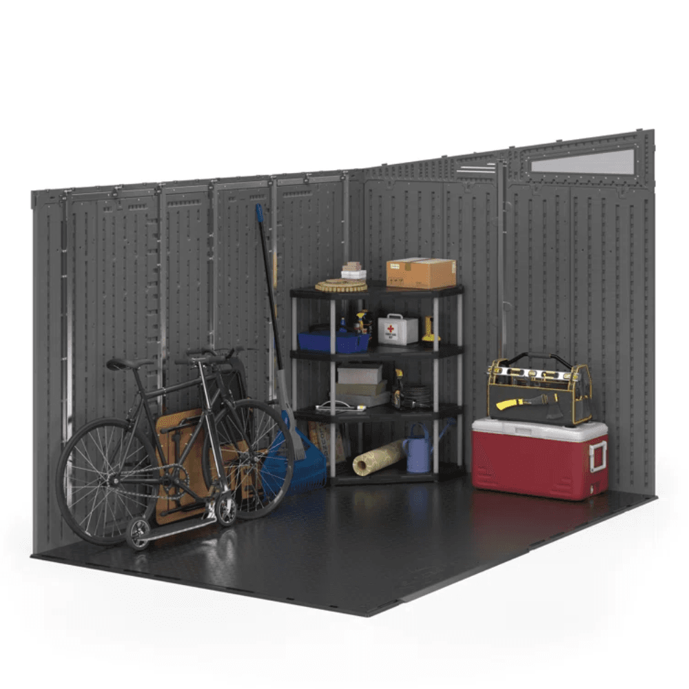 Modernist 10 ft. x 7 ft. Barn Door Storage Shed Suncast
