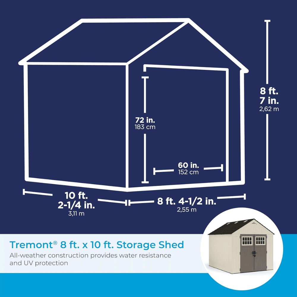 Suncast Tremont 547 cu. ft. Storage Shed BMS8100