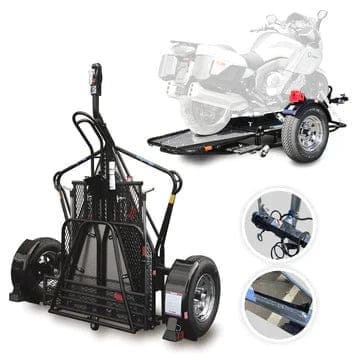 Single Motorcycle Folding Trailer – Compact Stand-Up Bike Transport Trailer