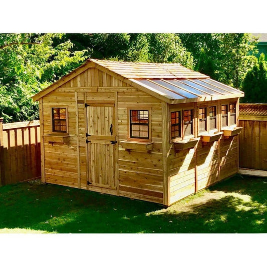 12′ x 12′ Cedar Outdoor Garden Shed – Sunshed Storage Building