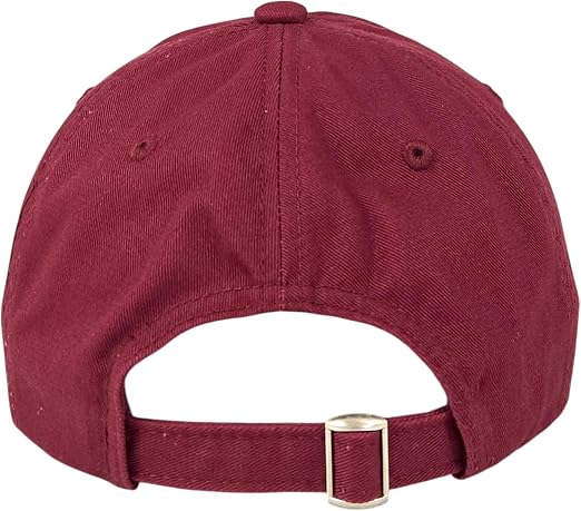 WanderlustCaps Premium Unisex Burgundy Adjustable Cotton Baseball Cap