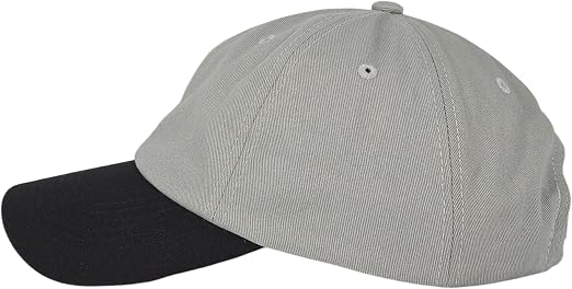 WanderlustCaps Urban Two-Tone Grey & Black Adjustable Cotton Baseball Cap