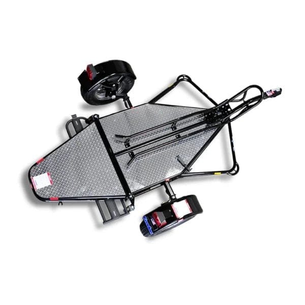 Single Motorcycle Folding Trailer – Compact Stand-Up Bike Transport Trailer