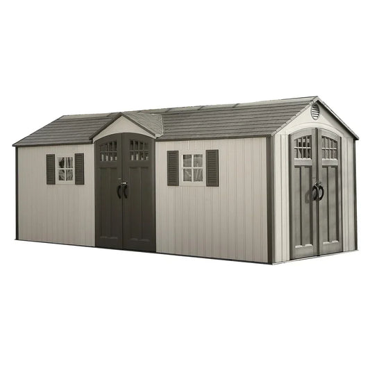 Lifetime 20-Foot x 8-Foot Outdoor Storage Shed 60127 | Heavy-Duty Weather-Resistant Garden & Backyard Storage Building