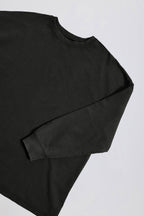 Acid Wash Long-Sleeve Oversized T-Shirt in Ash