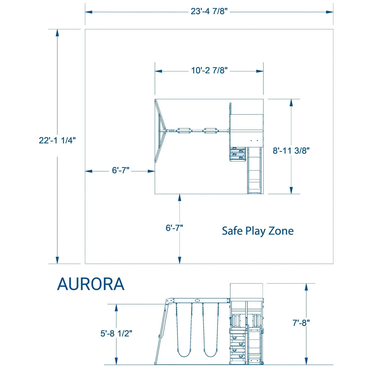 Backyard Discovery Aurora Wooden Cedar Swing Set