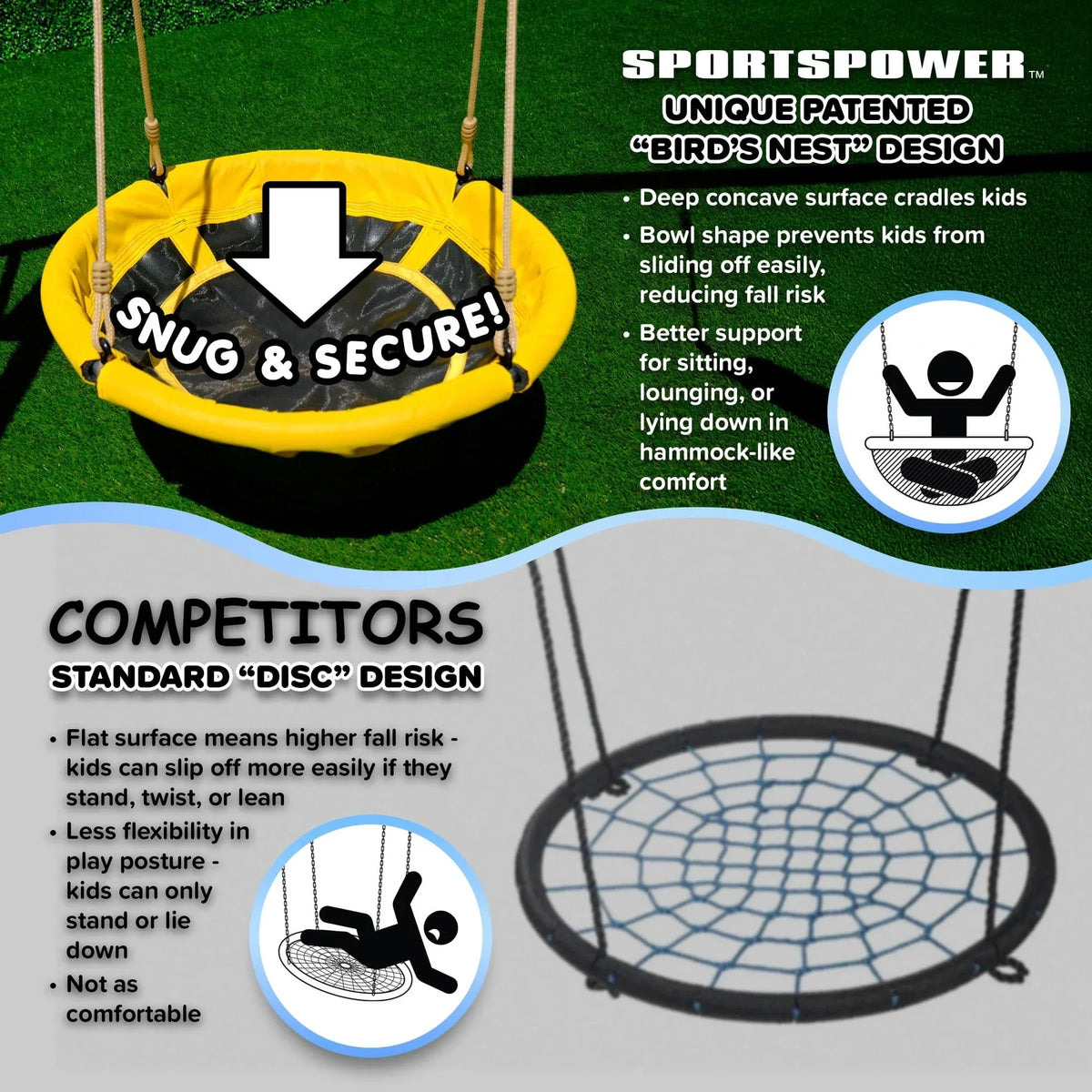 Sportspower Super Star 5-in-1 Metal Swing Set: 2 Swings, Flying Saucer, 2-Person Roman Glider, 6.5ft Slide; Great for Kids 3-8; Bonus Anchor Kit
