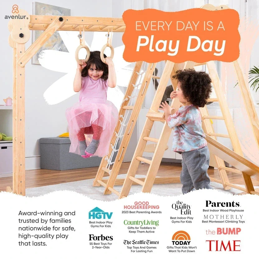 Avenlur 8 in 1 Chestnut | Foldable Jungle Gym
