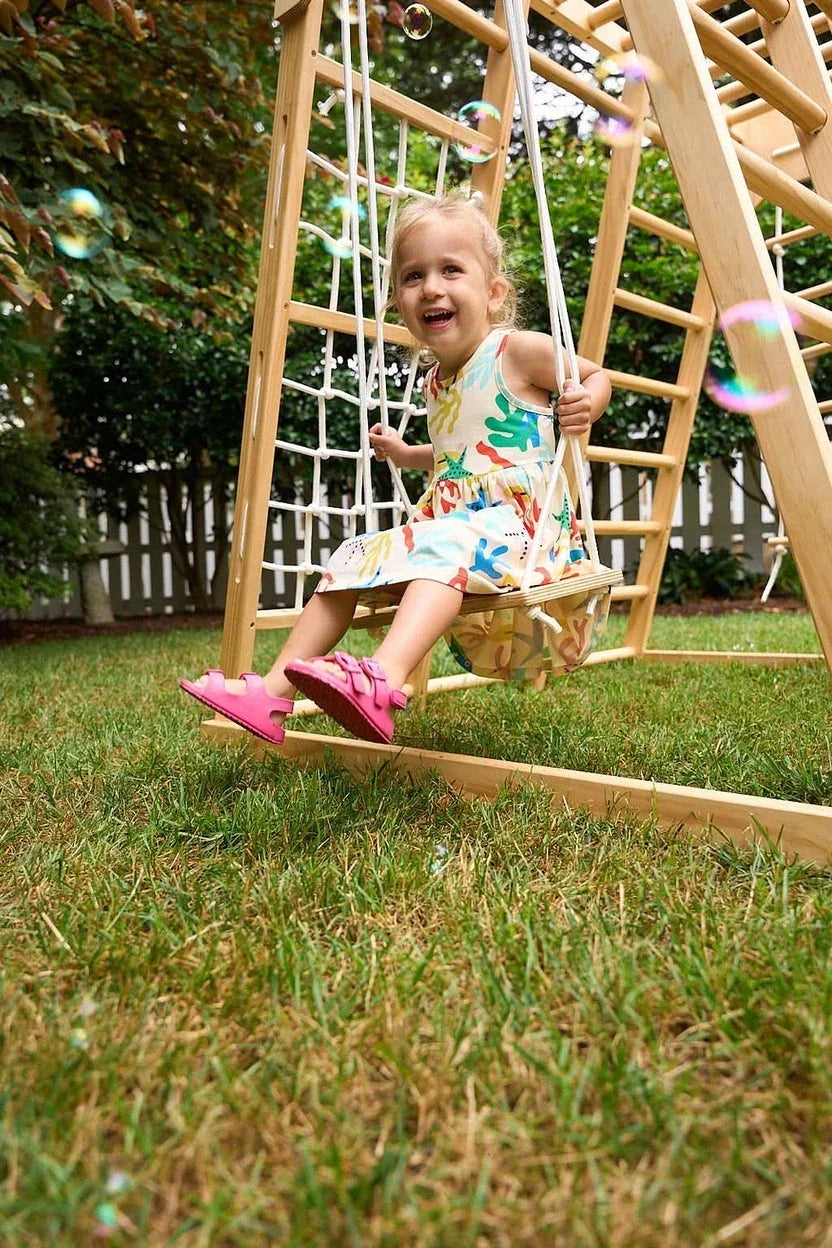 Avenlur Magnolia 7-in-1 Real Wood Playset | Indoor & Outdoor Climbing Gym for Kids