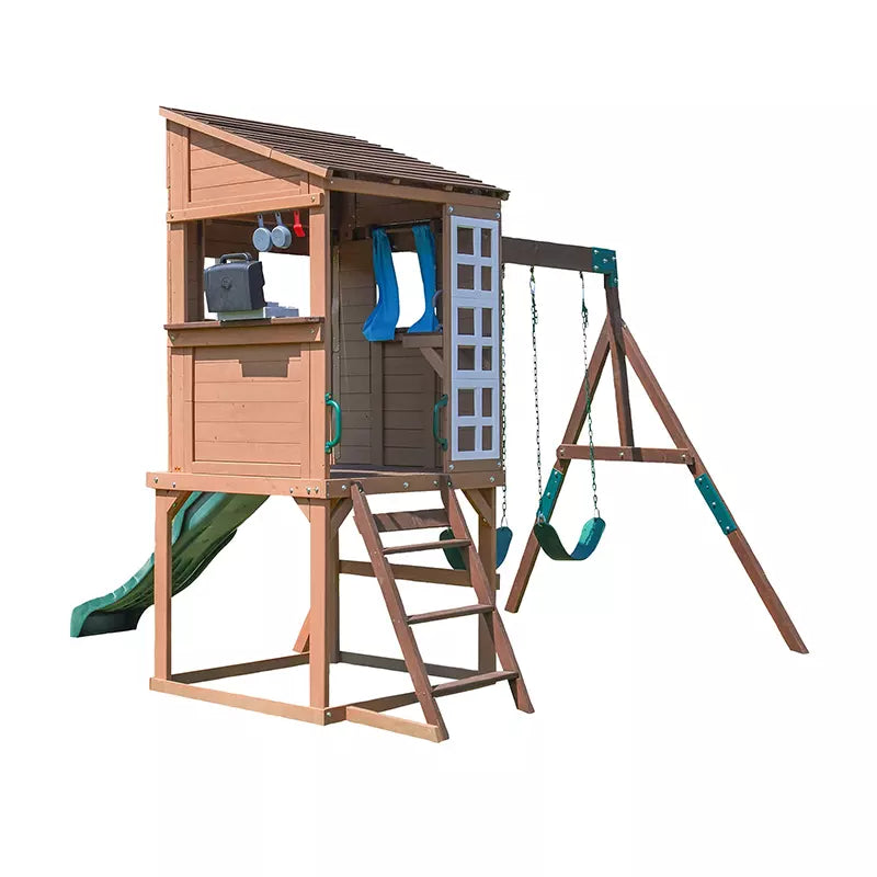 Kidkraft Cypress Cove Wooden Swing Set
