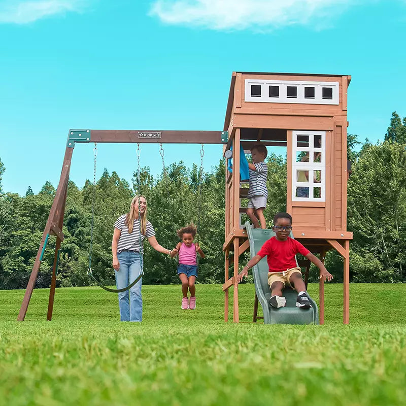 Kidkraft Cypress Cove Wooden Swing Set