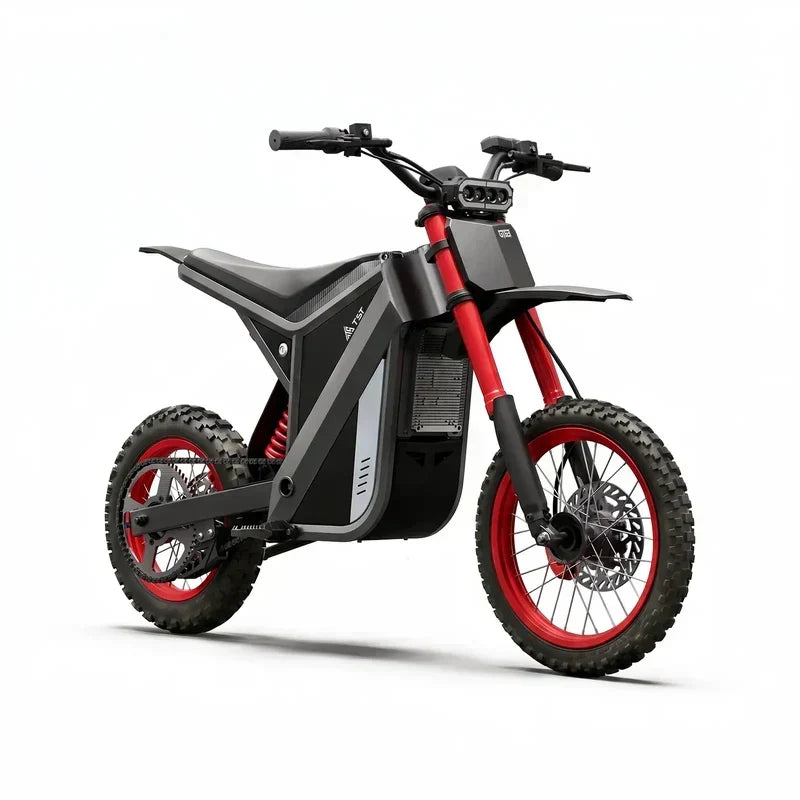 TST GT63 Electric Dirt Bike, 2400W Brushless Hub Motor, 45 MPH Top Speed, 48V 22.5Ah Battery with 50 Mile Range, 210Nm Torque, Front Hydraulic Suspension