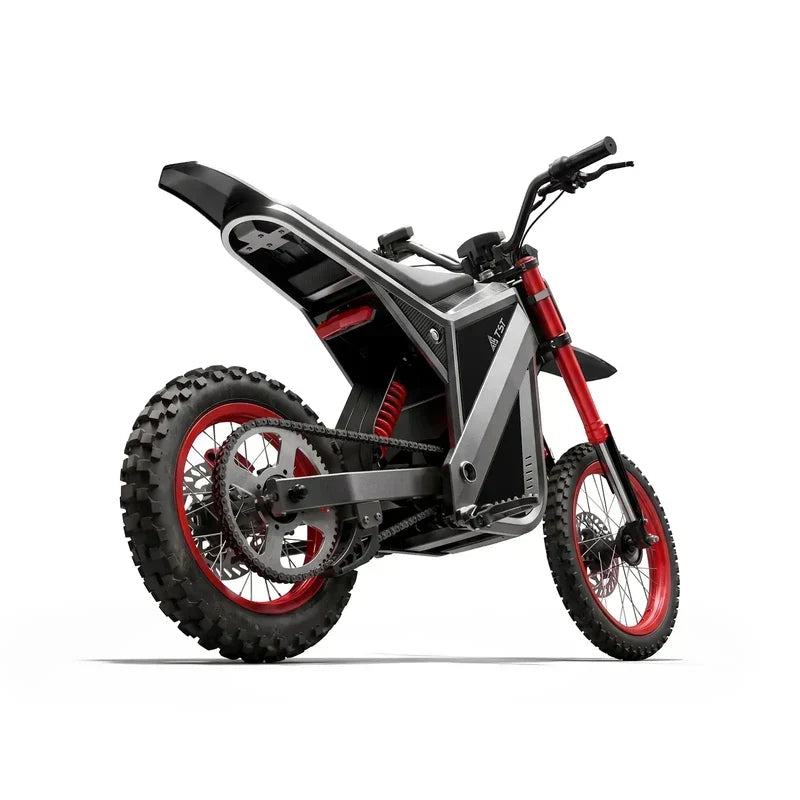 TST GT63 Electric Dirt Bike, 2400W Brushless Hub Motor, 45 MPH Top Speed, 48V 22.5Ah Battery with 50 Mile Range, 210Nm Torque, Front Hydraulic Suspension