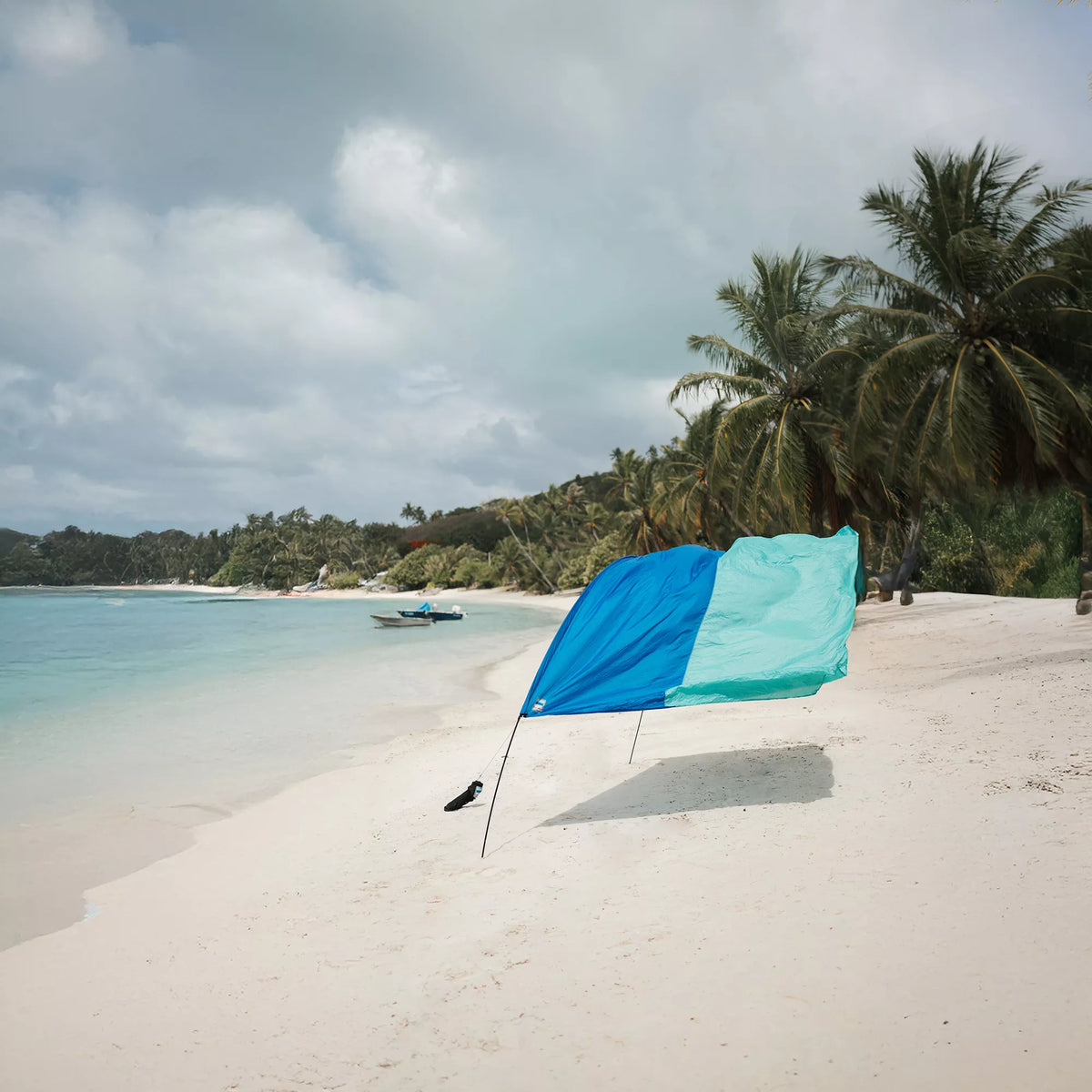 Shibumi Shade Classic Bundle with Quiet Canopy, the Original Wind-Powered Beach Shade, Provides 150 Sq. Ft. of Shade, Weighs Only 4 Lbs, Sets up in 3 Min