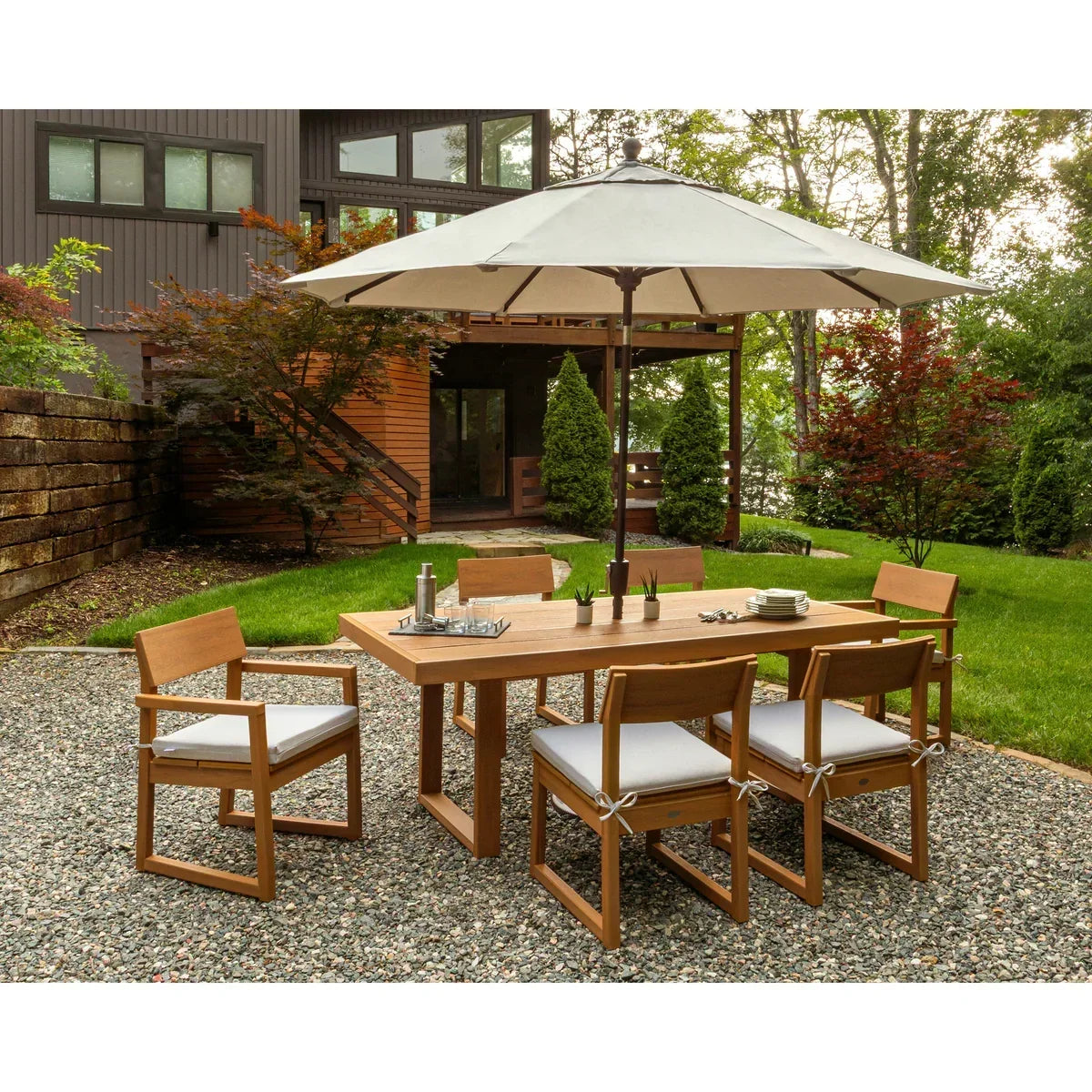 Polywood 9′ Tilt Market Umbrella & Base