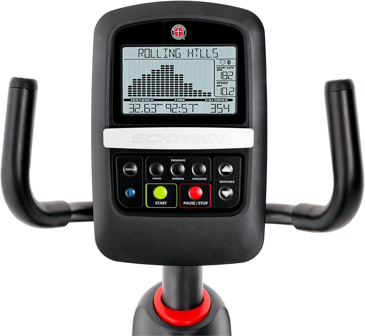 Schwinn 230 Recumbent Exercise Bike with Explore the World and Zwift Compatibility