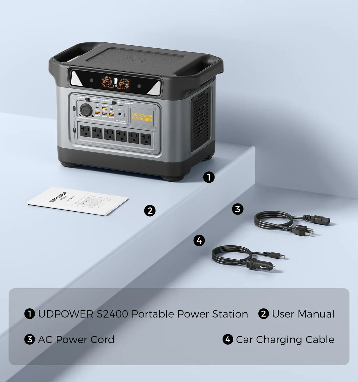UDPOWER S2400 Portable Power Station – 2083Wh | 3000W SurgeWWWWW