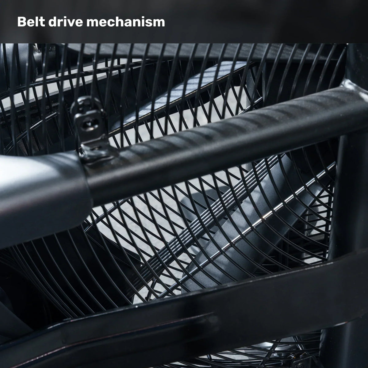 Bells of Steel Residential Air Bike with Wind Guard, Belt-Driven Full Body Fan Bike for Home Gym