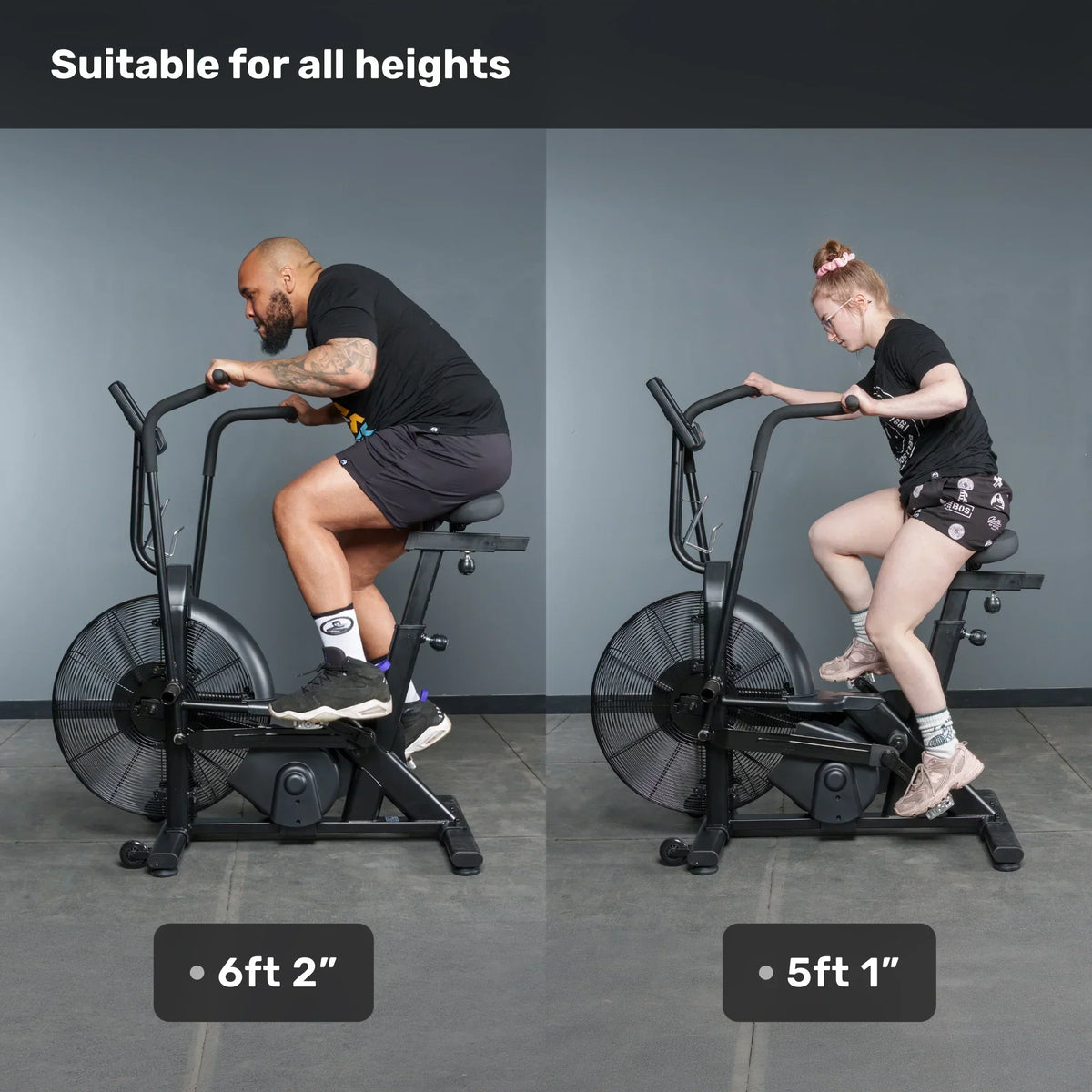 Bells of Steel Residential Air Bike with Wind Guard, Belt-Driven Full Body Fan Bike for Home Gym