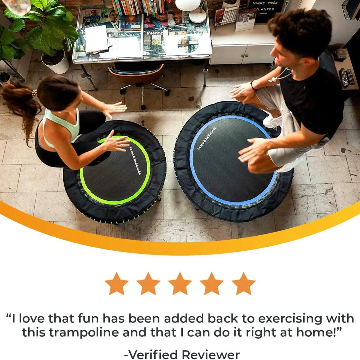 The Leaps & ReBounds Fitness Trampoline – Bungee Rebounder