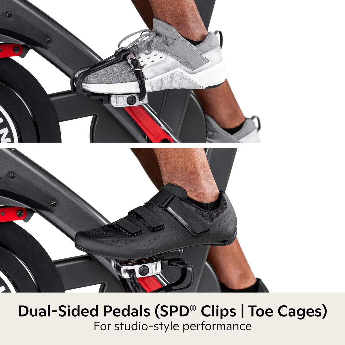 Schwinn IC4 Indoor Cycling Bike with 100 Resistance Levels, Bluetooth Heart Rate Armband, Dual-Sided SPD Pedals, Compatible with Peloton App, Zwift and JRNY, Backlit LCD Console, 4-Way Adjustable Handlebars, Includes 3 lb Dumbbells
