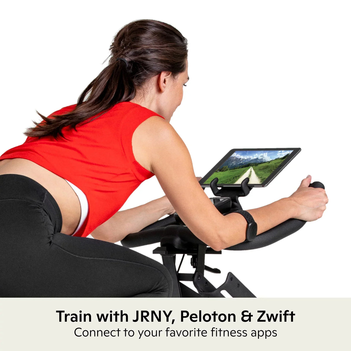 Schwinn IC4 Indoor Cycling Bike with 100 Resistance Levels, Bluetooth Heart Rate Armband, Dual-Sided SPD Pedals, Compatible with Peloton App, Zwift and JRNY, Backlit LCD Console, 4-Way Adjustable Handlebars, Includes 3 lb Dumbbells
