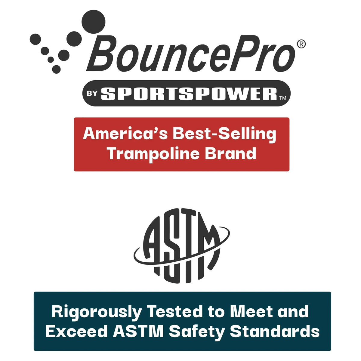 Sportspower Bounce Pro 9ft x 15ft Rectangular Trampoline