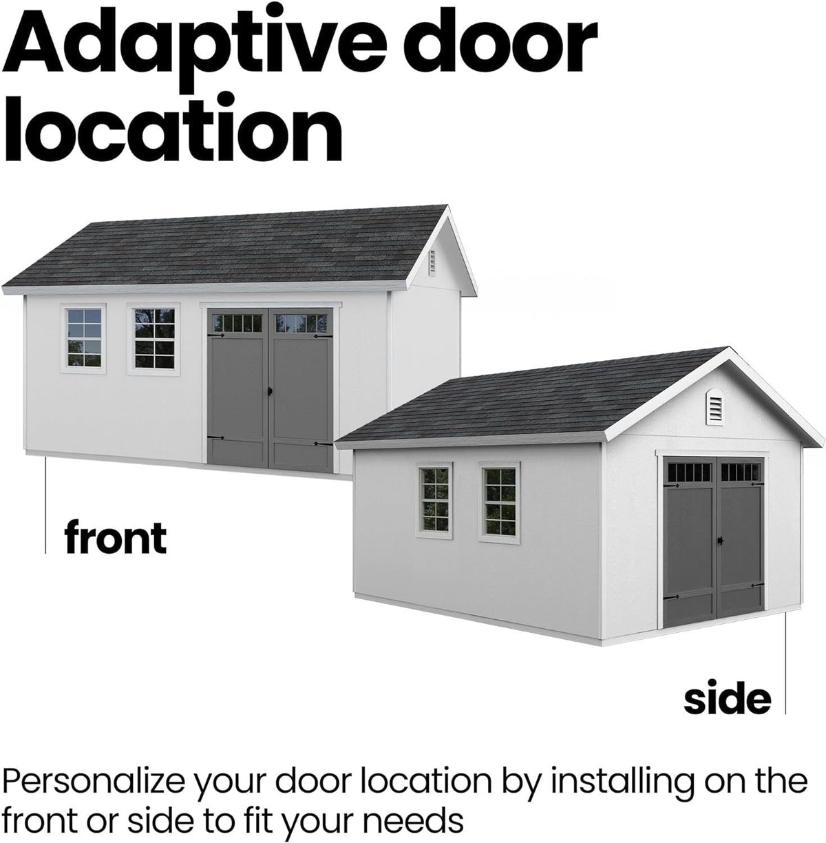 Handy Home Products Scarsdale 12×16 Do-it-Yourself Wooden Storage Shed with Floor