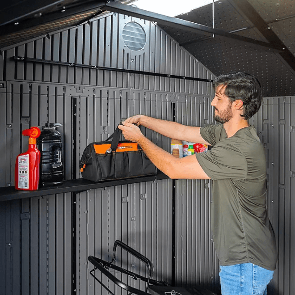 Lifetime 10′ x 8′ Outdoor Storage Shed, Gray