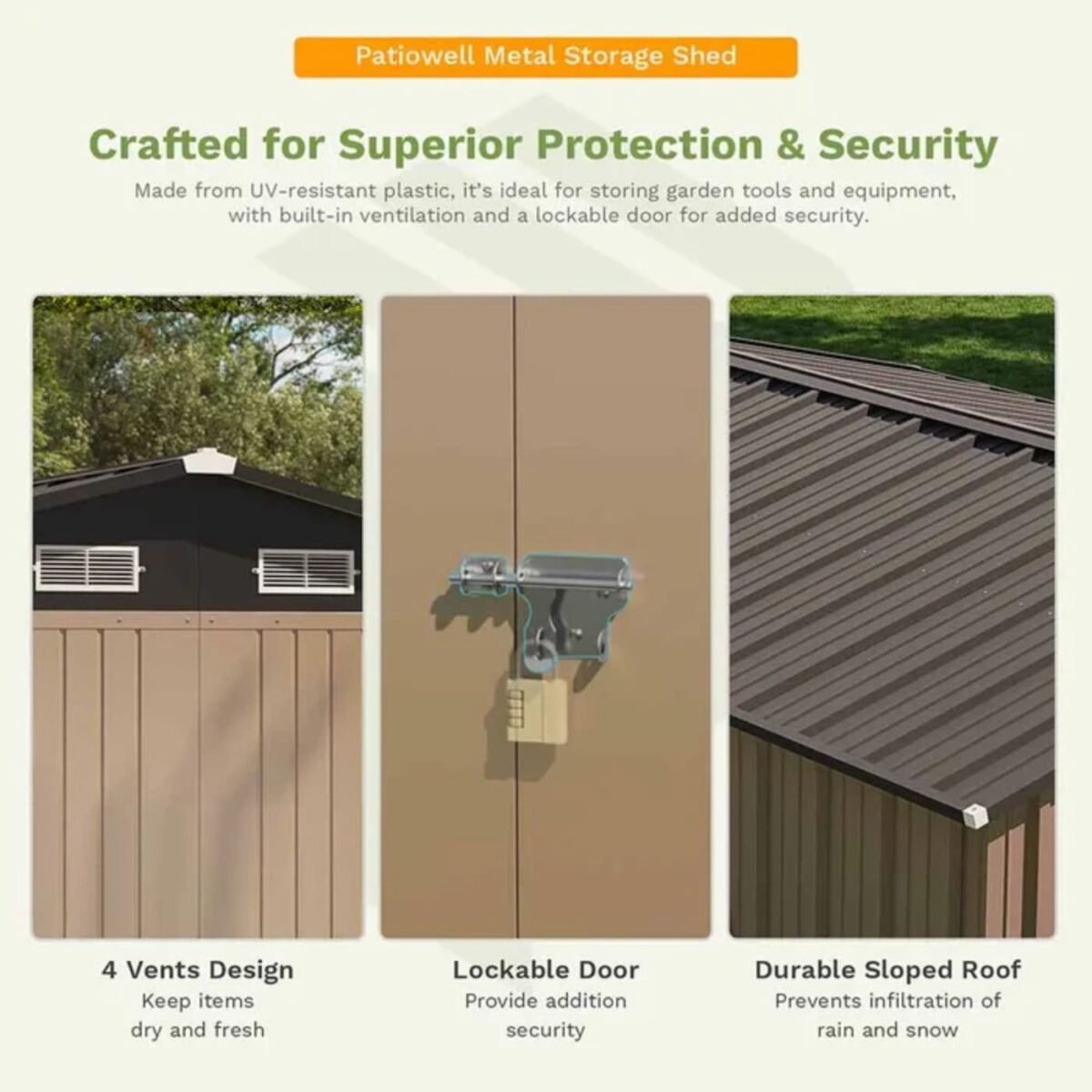 Patiowell 10×8 Shed with Windows