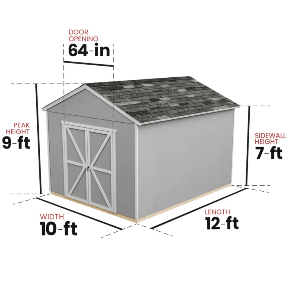 Rookwood 10 ft. W x 12 ft. D Wood Storage Shed With Floor