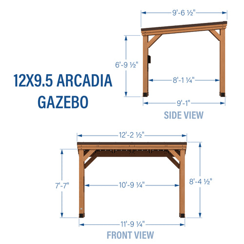 Backyard Discovery Arcadia Slope 12′ x 9.5′ Gazebo