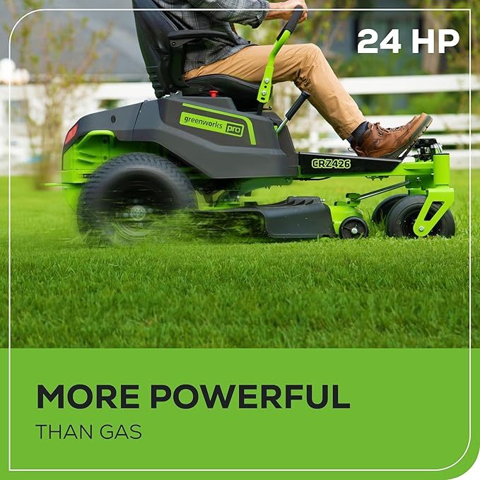 Greenworks 60V 42 Electric CrossoverZ Zero Turn Mower with 8 Ah Batteries and Dual Port Turbo Chargers