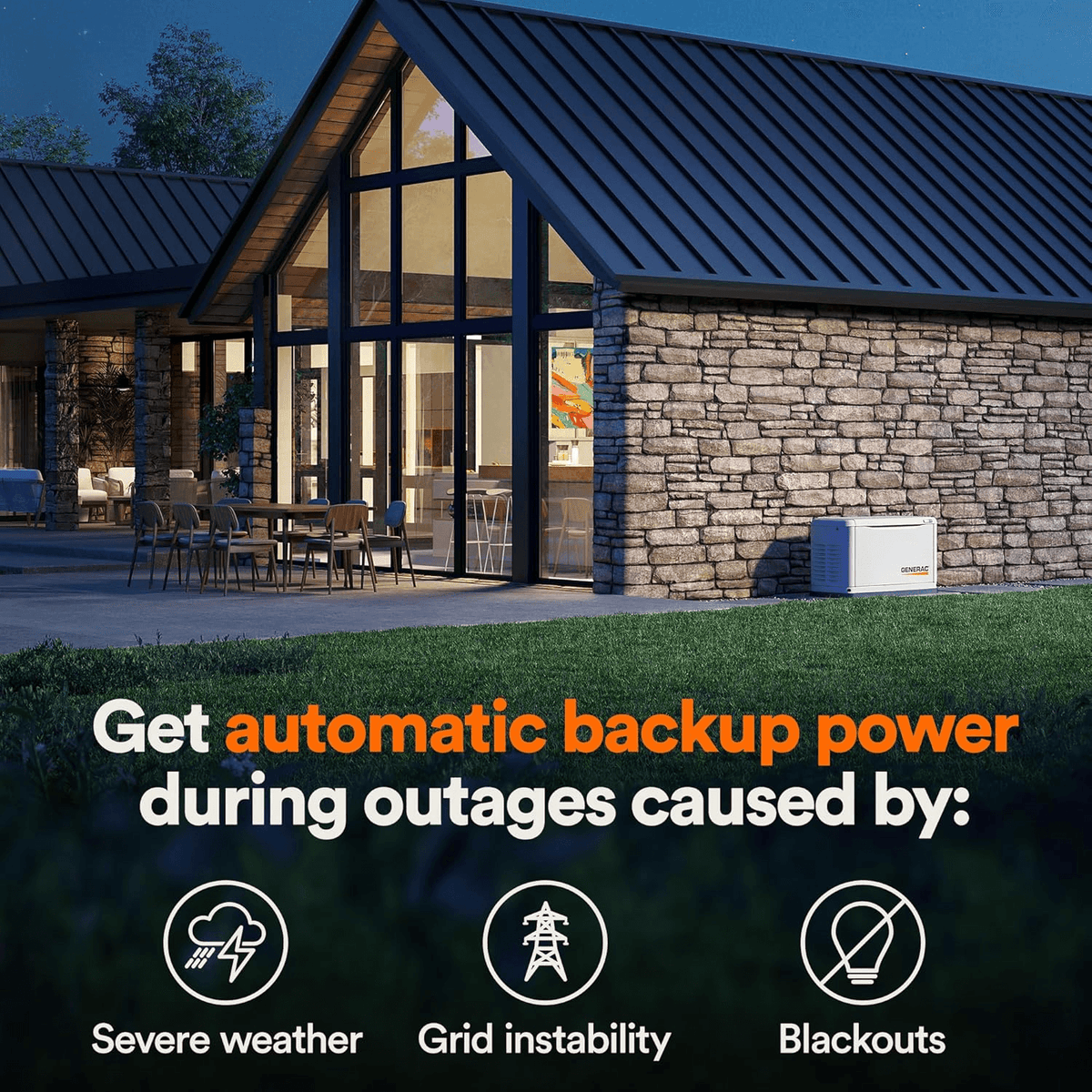 Guardian Series Standby Generator 22 kW/19.5 kW Air Cooled