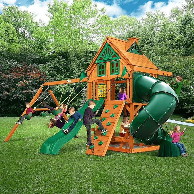 Gorilla Playsets Mountaineer Treehouse Wooden Swing Set