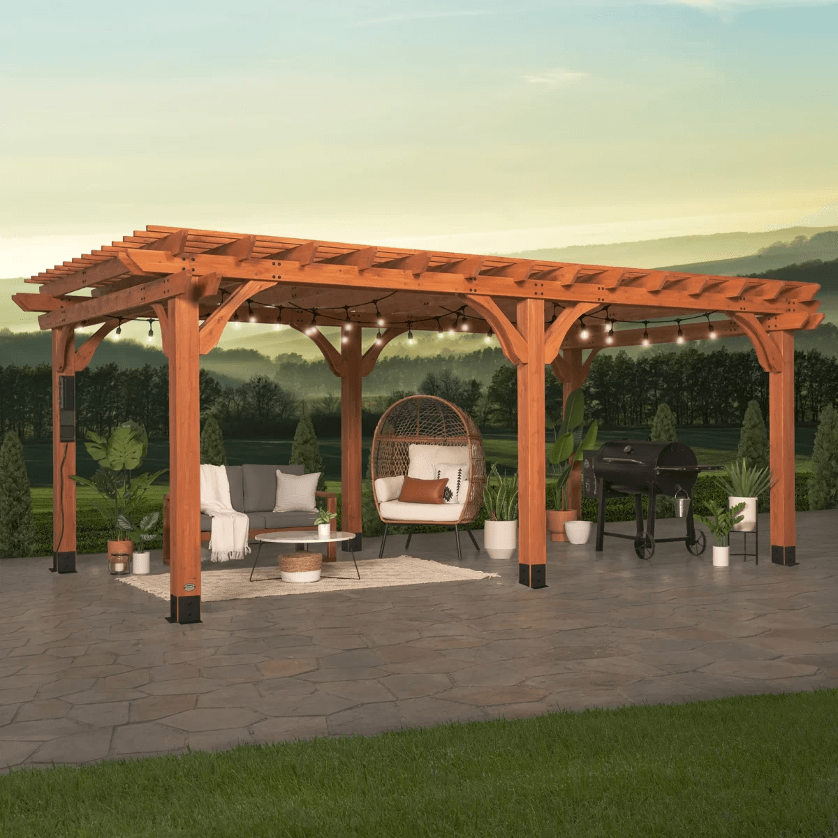 Backyard Discovery Beaumont Pergola 20′x12′ Premium Cedar