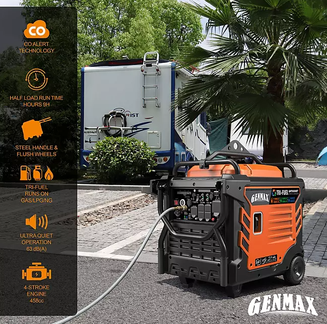 Genmax Portable Inverter Generator 11000W TRI-FUEL