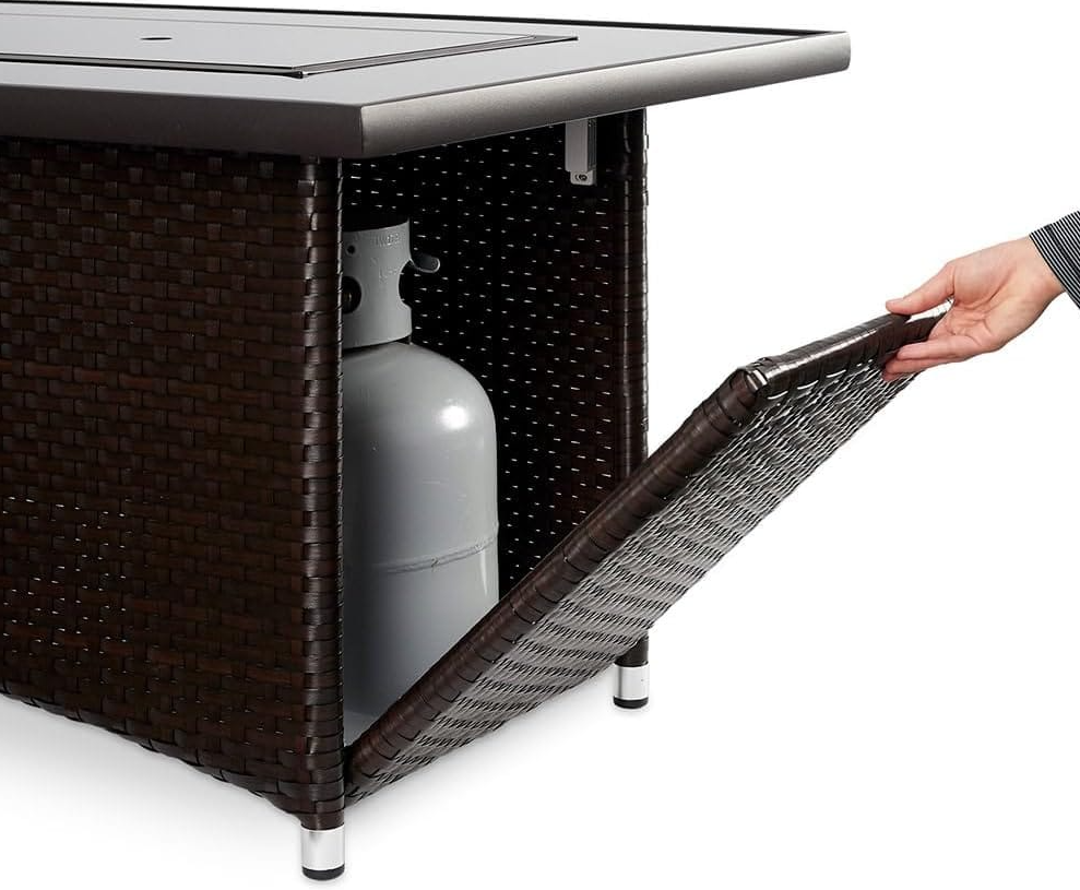 The Outdoor GreatRoom Company Montego 59-Inch Linear Propane Gas Fire Pit Table