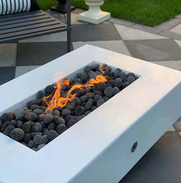 The Outdoor Plus 84″ Del Mar Concrete Gas Fire Pit