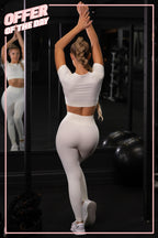 Determined Seamless Crop Top in Cream