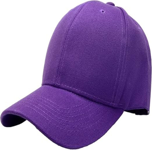 WanderlustCaps Premium Unisex Purple Adjustable Cotton Baseball Cap
