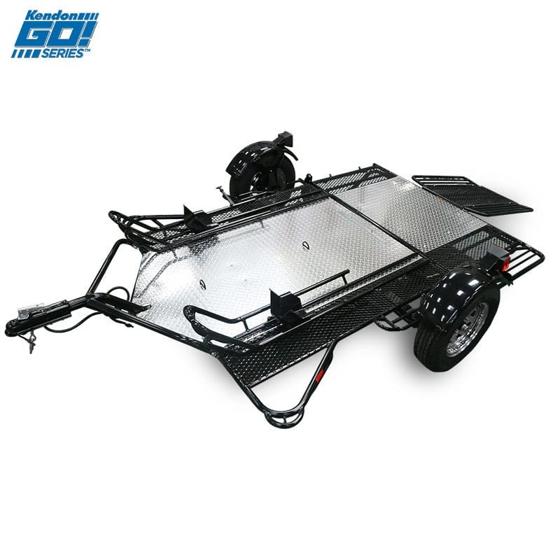 Go! Series Ride-Up Folding Motorcycle Trailer – Dual Rail Steel Utility Trailer