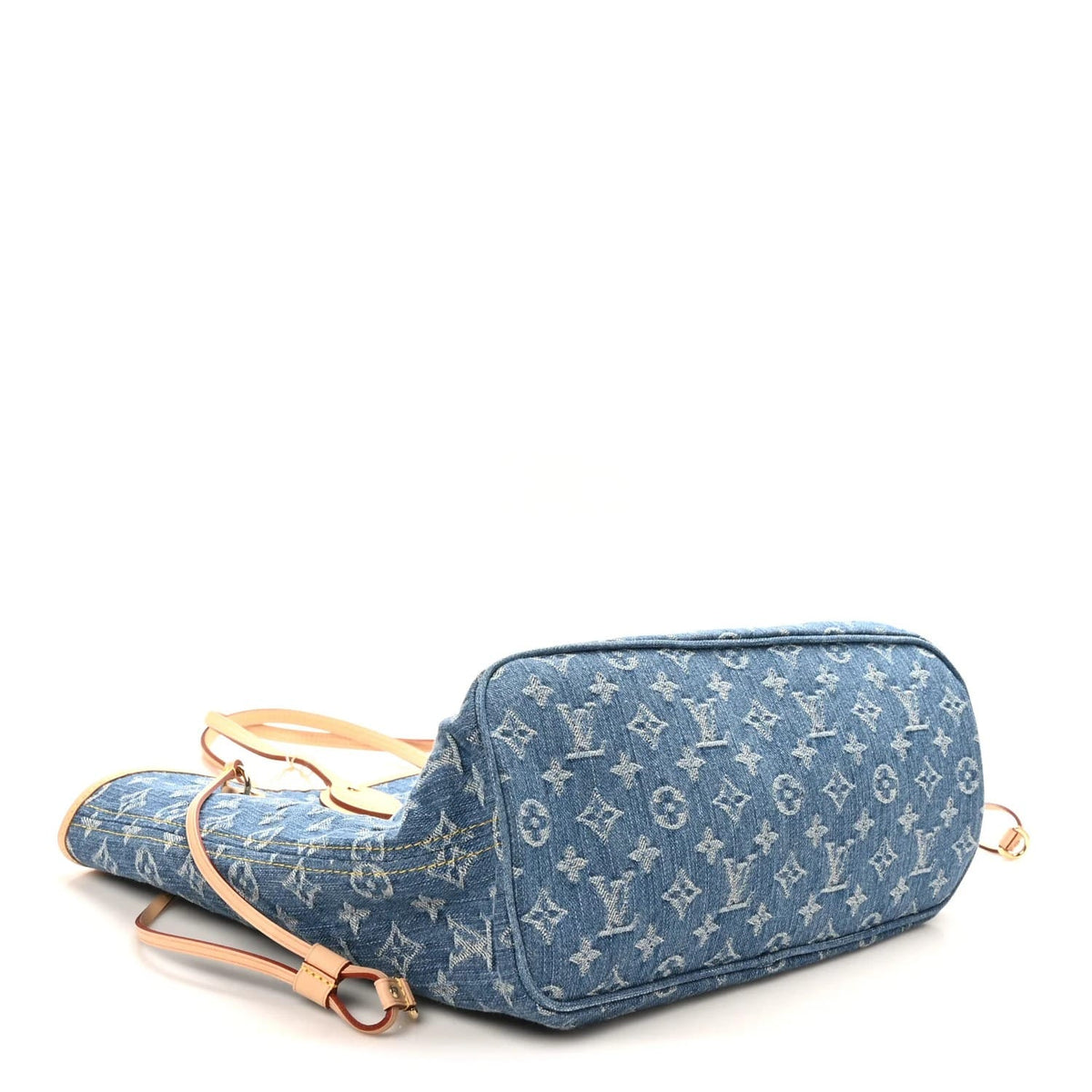 Monogram Denim Neo Neverfull MM Blue