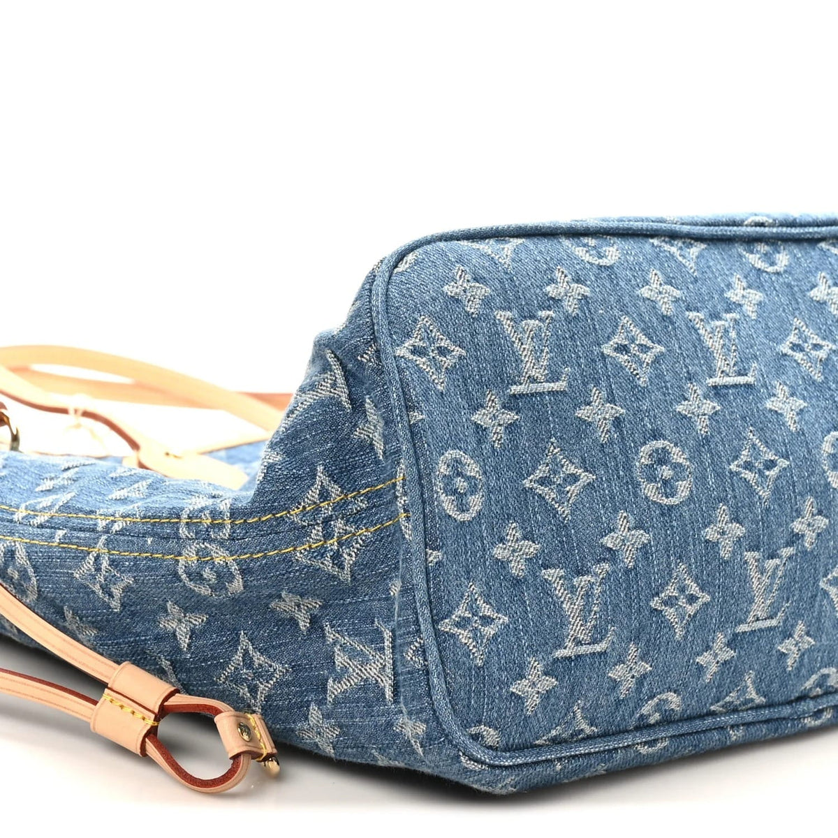 Monogram Denim Neo Neverfull MM Blue