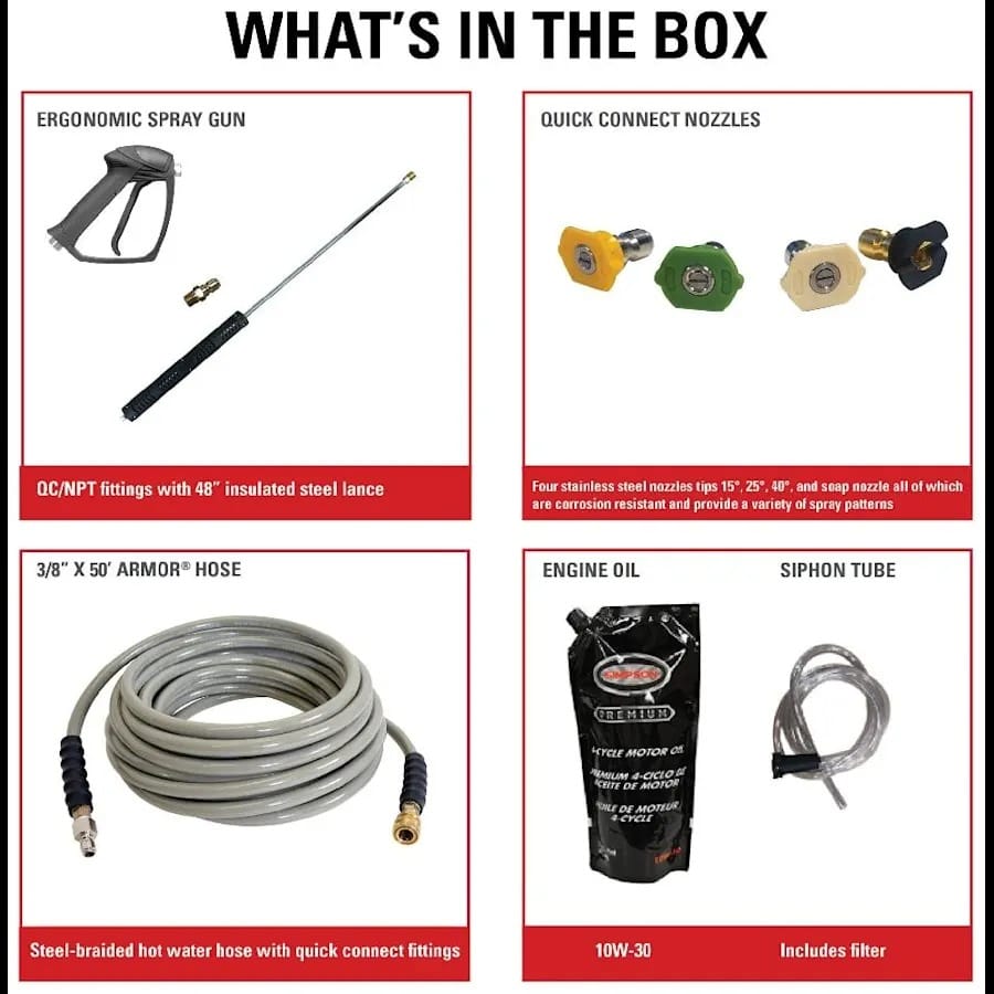 Simpson BB65106 Big Brute Professional 4000 PSI (Gas-Hot Water) Pressure Washer