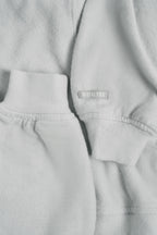 Brushed Jersey Hooded Cropped Shrug in Fog Grey