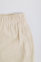 Brushed Jersey Wide-Leg Joggers in Ecru